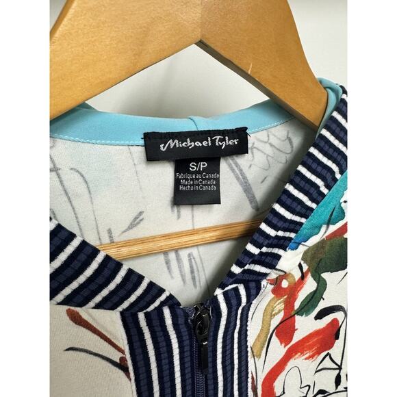 Michael Tyler Zip Hood Lightweight Jacket City Scene Travel Small loungewear - Picture 3 of 8